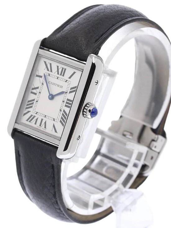 CARTIER Tank solo SM WSTA0030 Silver Dial Quartz Ladies Watch_956065